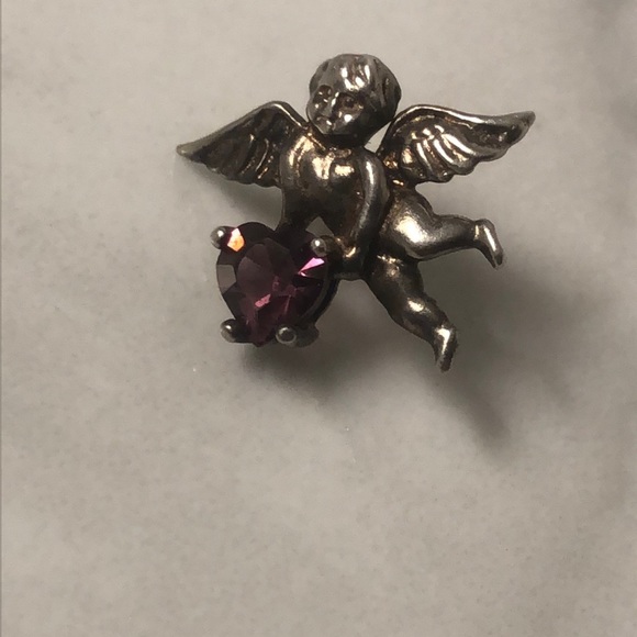 Angel sterling silver pin - Picture 1 of 5